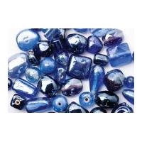 Craft Factory Assorted Glass Lustre Beads Blue