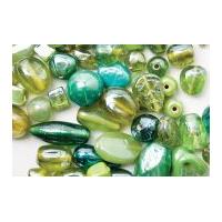 Craft Factory Assorted Glass Lustre Beads Green
