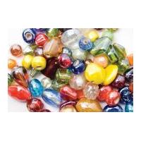Craft Factory Assorted Glass Lustre Beads Assorted Shades