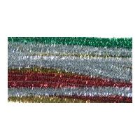 Craft Factory Metallic Chenille Craft Pipe Cleaners 6mm x 30cm Assorted