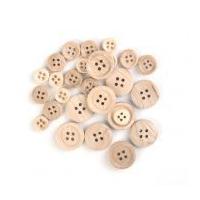 Craft Factory Assorted Size Wood Craft Buttons Natural