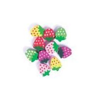 Craft Factory Wood Strawberry Shape Craft Beads Assorted Colours