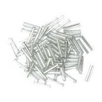 Craft Factory Glass Bugle Beads Silver