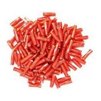 Craft Factory Twisted Glass Bugle Beads Red