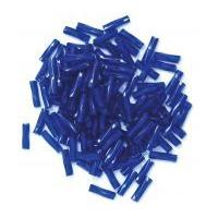 craft factory twisted glass bugle beads royal blue