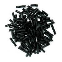 Craft Factory Twisted Glass Bugle Beads Black