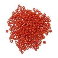 craft factory glass seed beads red