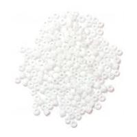 craft factory glass seed beads white