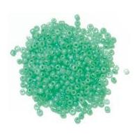 craft factory glass seed beads pastel green