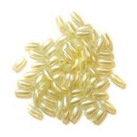 craft factory oval plastic pearl beads cream