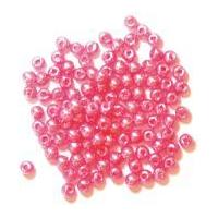 Craft Factory Round Plastic Pearl Beads Pink