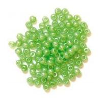 craft factory round plastic pearl beads lime green