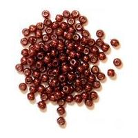 craft factory round plastic pearl beads bronze