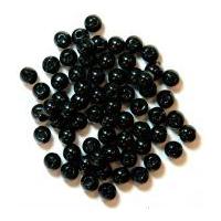 Craft Factory Round Plastic Pearl Beads Black