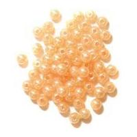 Craft Factory Round Plastic Pearl Beads Orange