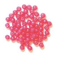 Craft Factory Round Plastic Pearl Beads Fuchsia