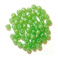 craft factory round plastic pearl beads lime green