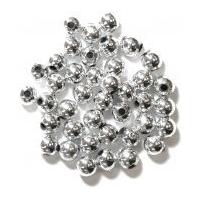 Craft Factory Round Plastic Pearl Beads Silver