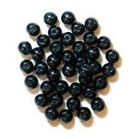 craft factory round plastic pearl beads navy blue