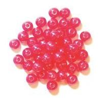 Craft Factory Round Plastic Pearl Beads Fuchsia