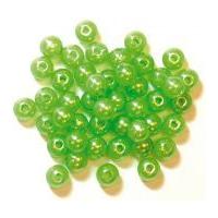 Craft Factory Round Plastic Pearl Beads Lime Green