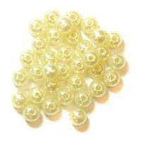 craft factory round plastic pearl beads cream