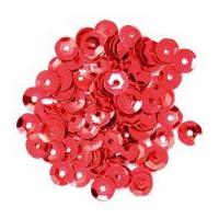 craft factory round cup sequins red