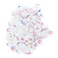 Craft Factory Round Cup Sequins White