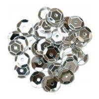 craft factory round cup sequins silver