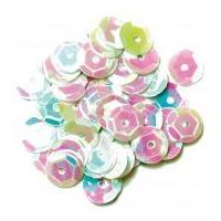 Craft Factory Round Cup Sequins White