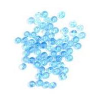 Craft Factory Round Glass Beads Ice Blue