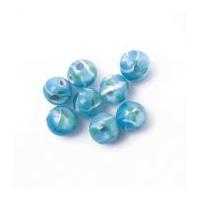 Craft Factory Fancy Glass Lamp Beads Ice Blue