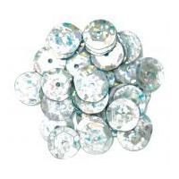 Craft Factory Round Cup Sequins Hologram Silver