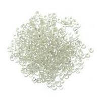 craft factory glass seed beads silver