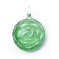 Craft Factory Glass Round Pendant Green