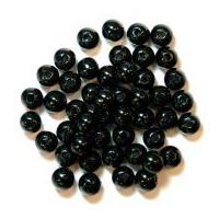 Craft Factory Round Plastic Pearl Beads Black