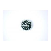 crendon floral scroll metal buttons silver