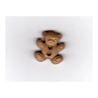 crendon 2 hole teddy bear shape buttons brown