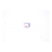 Crendon Kitty Face Shaped Plastic Buttons White & Light Blue