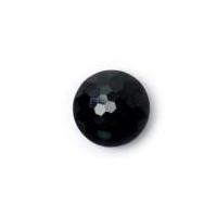 crendon round faceted shank buttons black