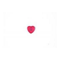 Crendon Plastic Heart Shape Buttons Red