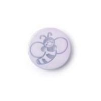 Crendon Round Bumble Bee Design Buttons Light Blue