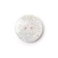Crendon Round 2 Hole Glitter Buttons White