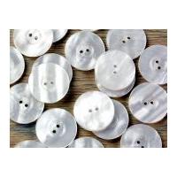 crendon round chunky rim pearlised buttons white