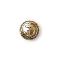 crendon anchor metal effect plastic shank buttons gold