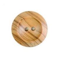 Crendon Round 2 Hole Natural Wood Buttons 23mm Beige