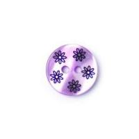 crendon daisy print round buttons purple