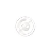 Crendon Round 2 Hole Double Rim Buttons White