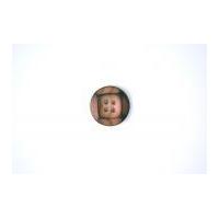 crendon round wooden buttons with square inset brown