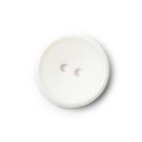 Crendon Classic Plain Round 2 Hole Buttons White